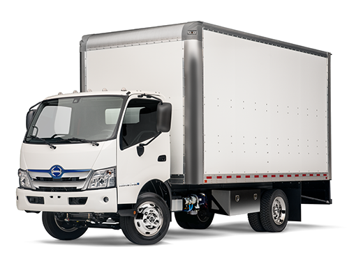 Hino M5e electric truck with box van body | Hino electric truck