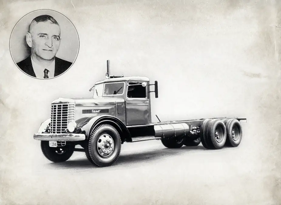 Al Peterman and early Peterbilt truck