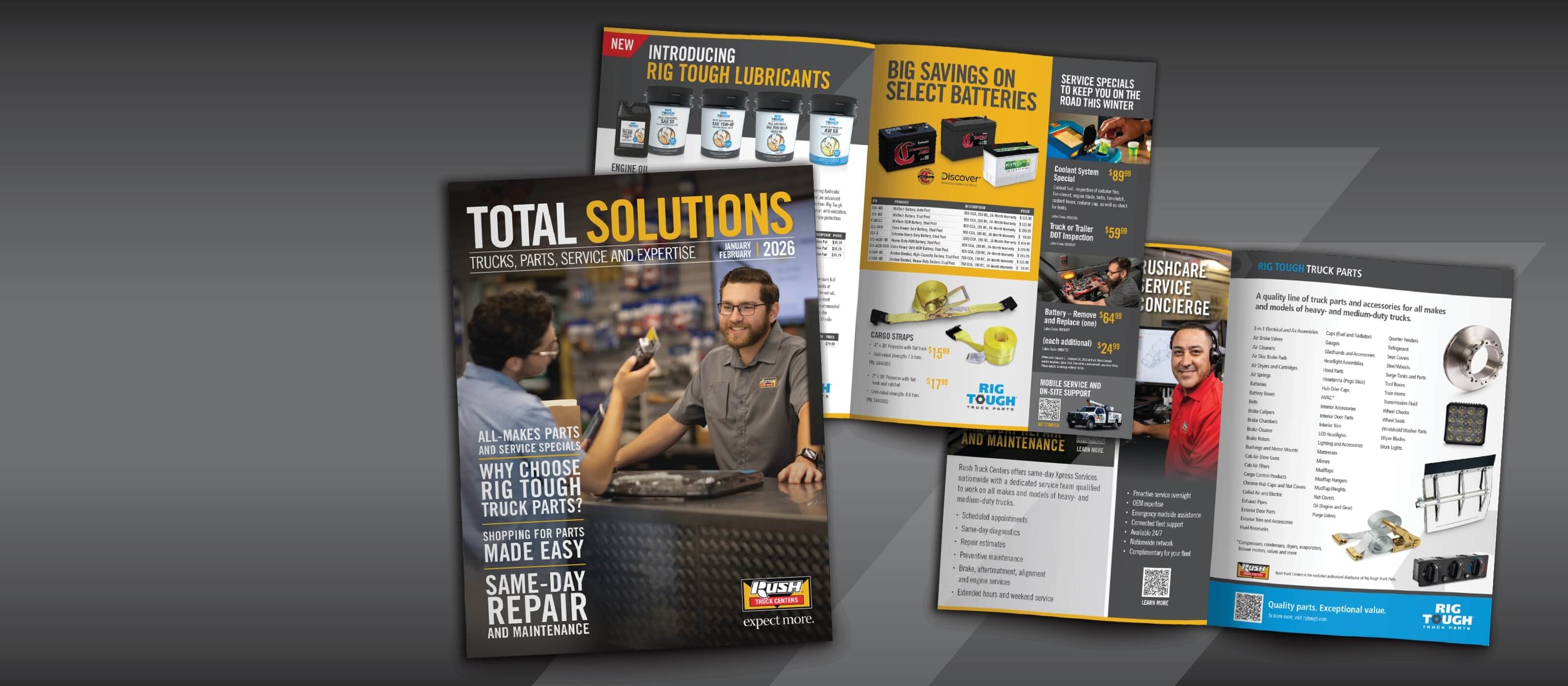 Collage of pages from Total Solutions magazine