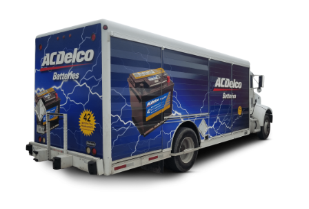 AC Delco trailer with custom graphics