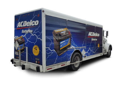 AC Delco trailer with custom graphics