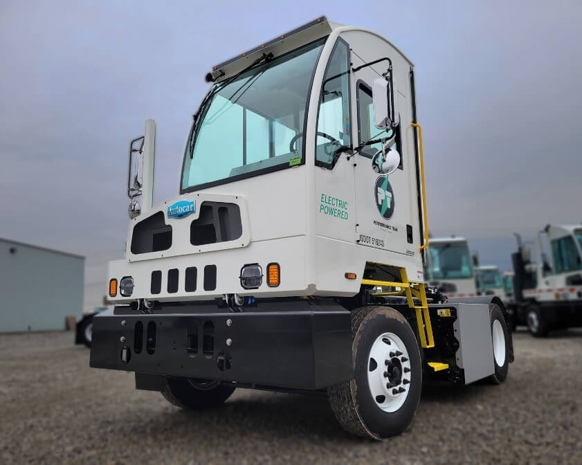 Close up of E-ACTT electric terminal tractor