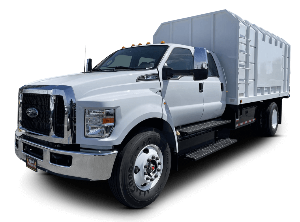Ford F-650 with chipper truck body
