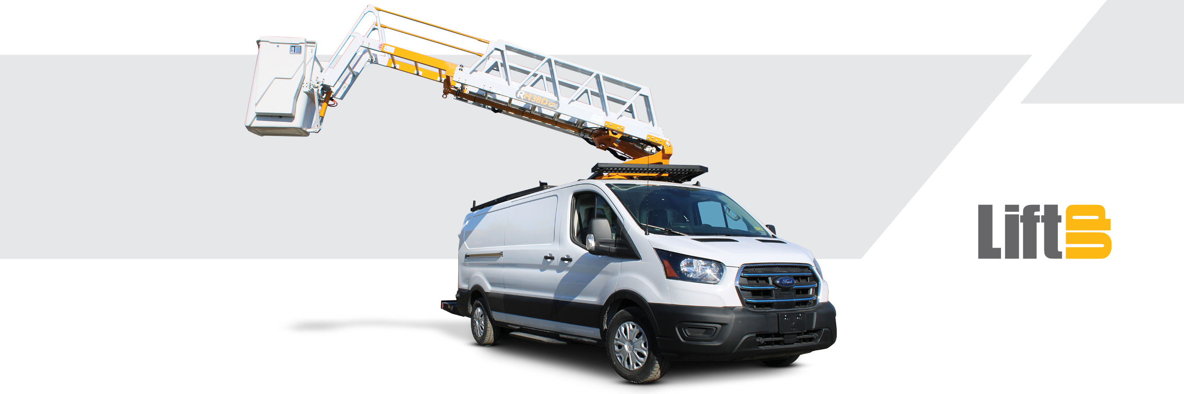 Lift UP Insulated Aerial Lift Ladder on Ford E-Transit Cargo Van