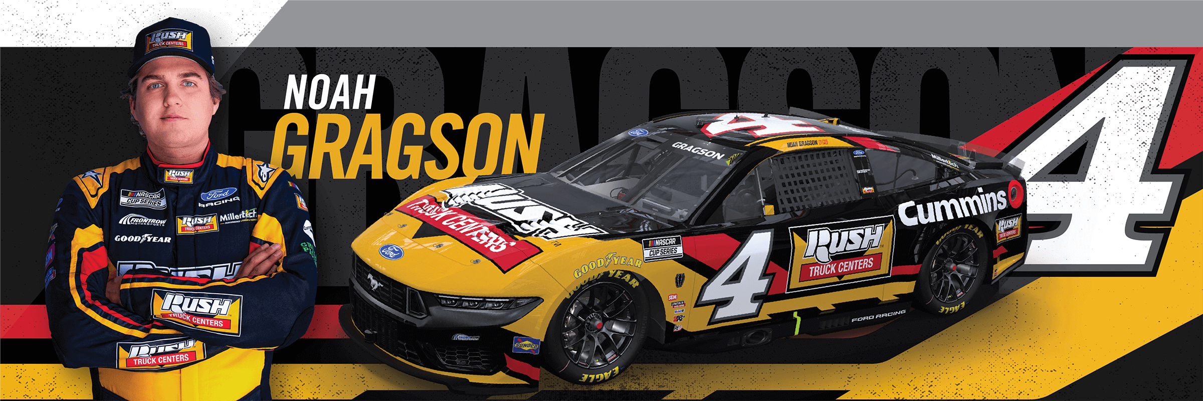 Noah Gragson 2026 Rush Truck Centers NASCAR No. 4 car