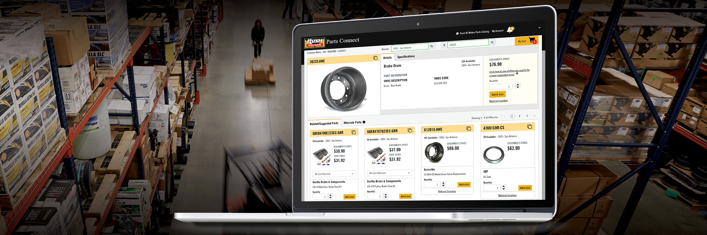 Rush Truck Centers Parts Connect Shop Truck Parts Online